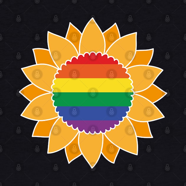 LGBTQ Sunflower Progressive Pride Gay Flag by Sonyi